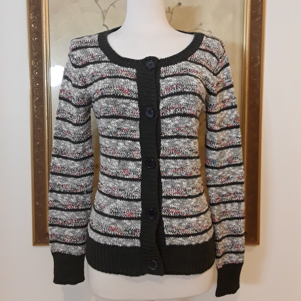 ❗️CLOSET CLOSING Striped Long sleeve knit Button up Cardigan